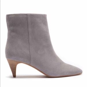Dolce Vita Light Gray Suede Ankle Booties